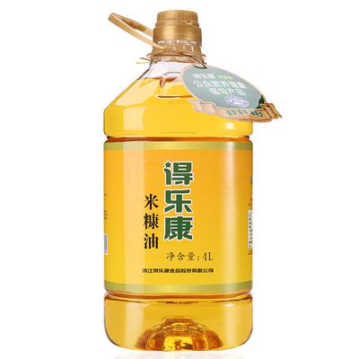 得乐康米糠油一级稻米油4L食用油