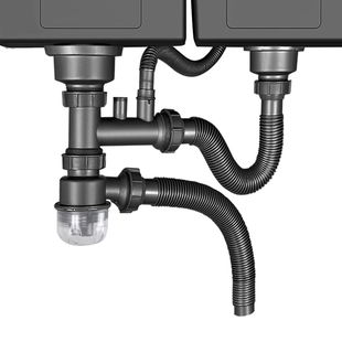 洗菜盆下水管配件厨房下水管排水管单双水槽洗碗池下水器套装