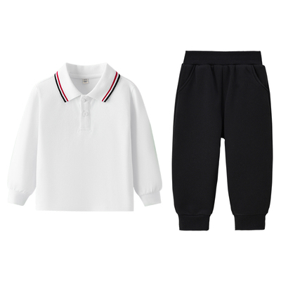 学院棉2件春秋冬POLO衫儿童套装