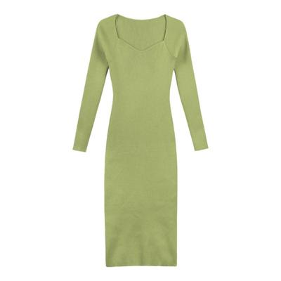 针织包臀性感连衣裙打底裙长袖