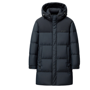 【王一博同款】黑标鹅系列鸭鸭鹅绒羽绒服男女款冬季过膝长款外套