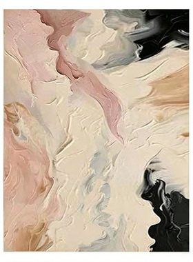 手绘油画起舞奶油风高级风景挂画