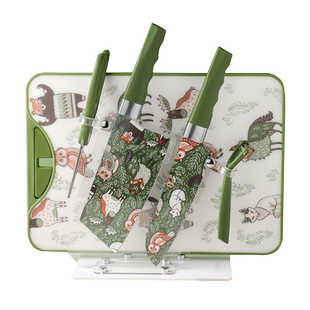 拜格刀具厨房套装组合家用菜刀切菜刀菜板二合一宿舍专用菜板案板