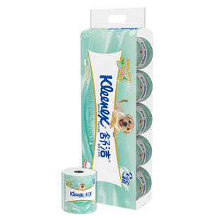 舒洁卷纸绿茶洋甘菊印花清香家用实惠装手纸提装