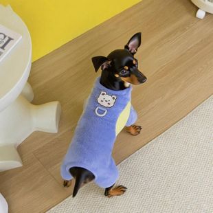 迷你杜宾小鹿犬专用四脚衣服可牵引秋冬季天秋冬款狗狗保暖吉娃娃