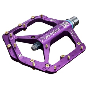 自行车脚踏炫彩铝合金骑行防滑山地车钉踏DU培林脚踏大踏面脚踏