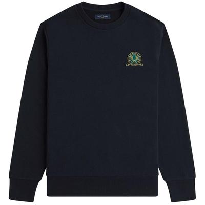 FRED PERRY男士休闲卫衣2025冬季宽松圆领套头纯色麦穗刺绣M1751