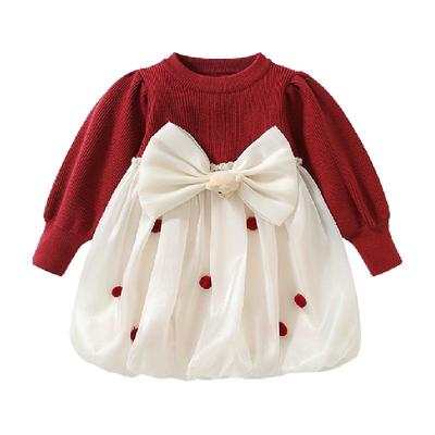 凡猎女童秋冬款公主裙连衣裙加绒