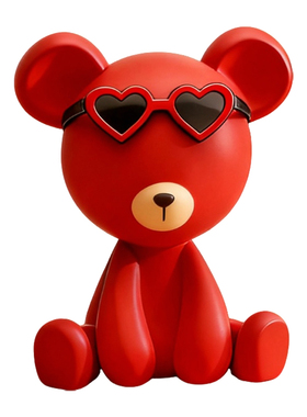 爱心熊潮玩摆件轻奢高档小礼物！