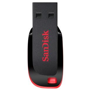 闪迪USB2.0 U盘 CZ50酷刃 黑红色 小巧便携安全加密