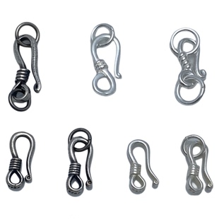 925银项链连接扣复古色S扣8字扣带双环串珠扣diy编织手链扣头配件