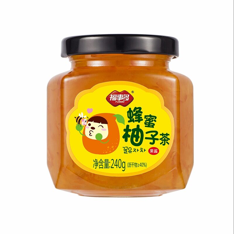 福事多蜂蜜柚子茶240g百香果茶柠檬茶红枣茶冲泡水果茶瓶装冲饮