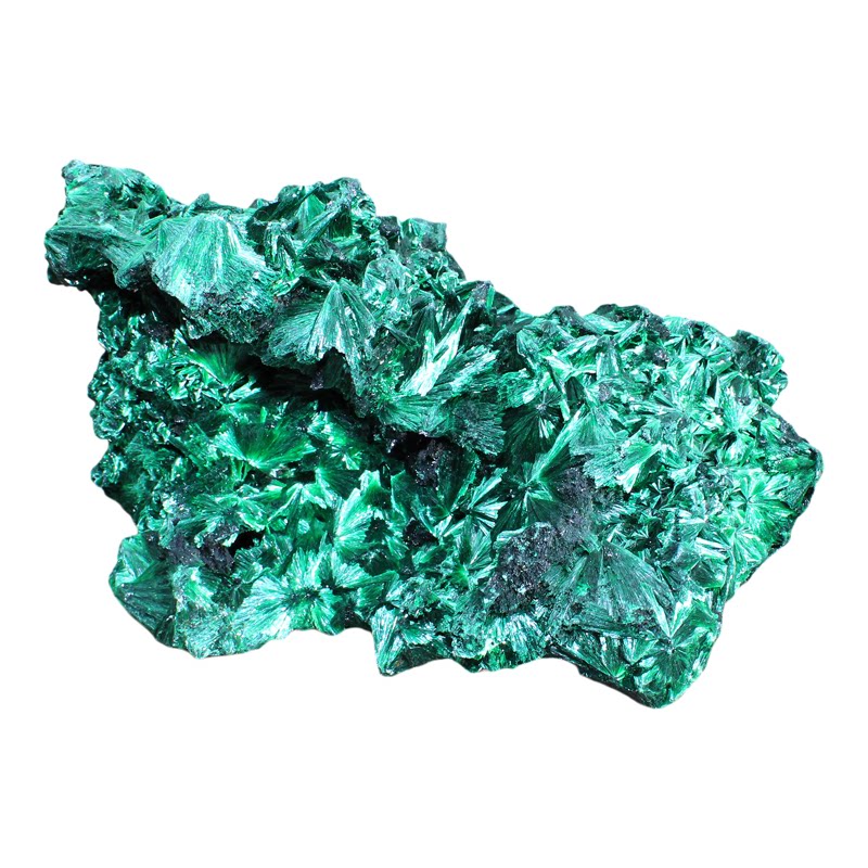孔雀石水晶原石一物一图家居矿标