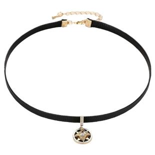 dodogogo黑色choker颈链项链女款配饰锁骨链甜酷吊坠项圈颈带颈链