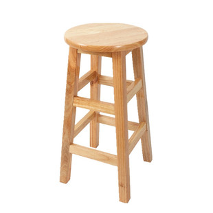 高凳子实木圆凳家用木凳子餐凳简约成人商用高脚凳原木凳吧台椅子