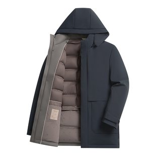 杉杉官方男士爆款羽绒服2025冬季新款加厚保暖可拆卸连帽鹅绒外套