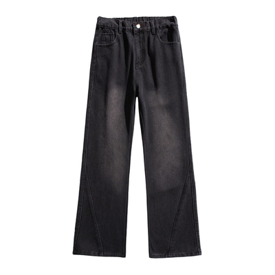 美式vibe加绒加厚休闲微喇牛仔裤