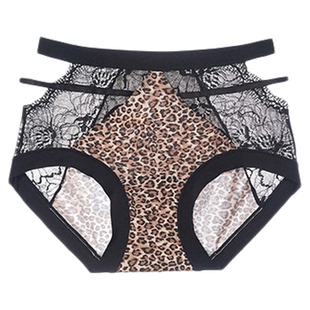 UFEEL豹纹性感蕾丝纯欲内裤女薄款10A纯棉底裆2025新款三角裤2553