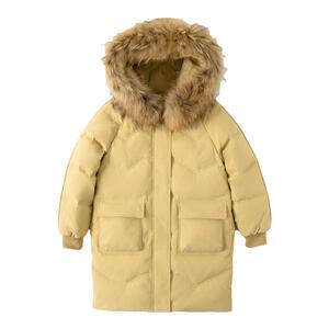 儿童羽绒服中长款2023新款韩版女童中大童加厚防风保暖冬装鸭绒服