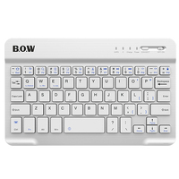 BOW航世 ipad平板电脑手机通用蓝牙键盘无线便携适用于安卓苹果外接小巧可充电式超薄2018专用鼠标套装可连接
