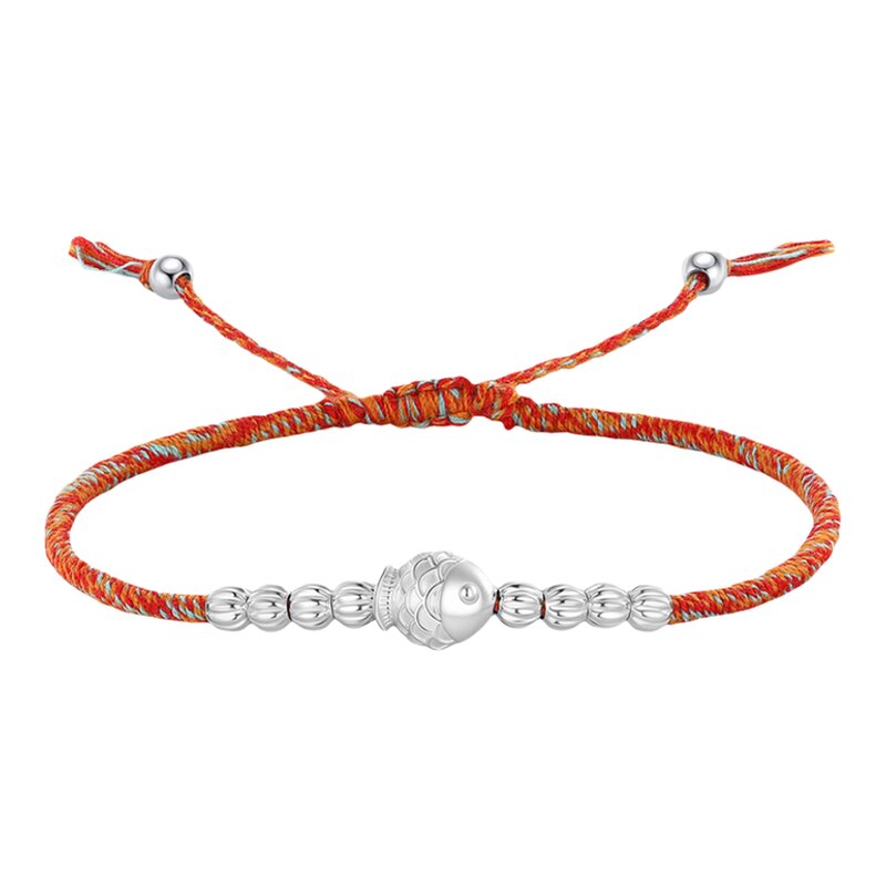 潮宏基珠宝银饰手链足银手绳
