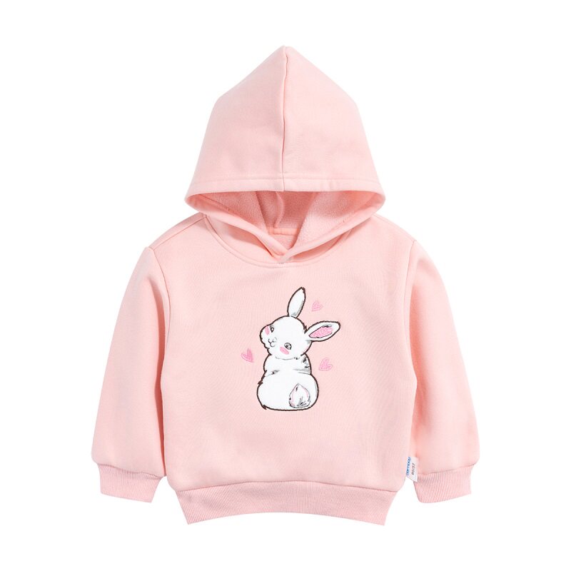 贝贝怡女童秋季保暖加厚连帽卫衣