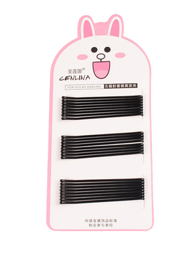 一字夹黑色碎发夹少女简约小钢夹