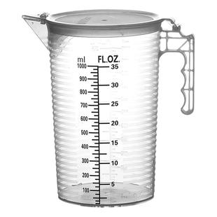 量杯带刻度塑料量杯2000ml耐高温量杯厨房用食品级带盖5升刻度杯