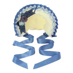 原创多色bnt波奈特帽花嫁茶会华丽帽子汉阳折衷Lolita田园风草帽