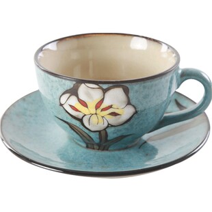 玉泉韩式手绘陶瓷美式家用咖啡杯套装欧式复古杯子茶杯茶壶茶杯