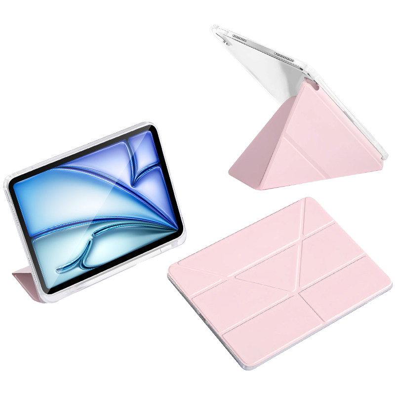 兴菲保护壳iPad11左笔槽带隔层磨砂亚克力防弯Y折面盖适用苹果Air7新款2025年11英寸Air6气囊防摔ipad第10/9