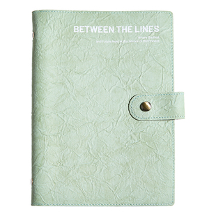 三年二班 杜邦纸纹理搭扣本活页本A5笔记本本子日记本学习文具皮面记事本手账本初高中学生专用考研错题商务