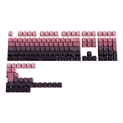 豆沙键帽原厂侧刻PBT渐变透光