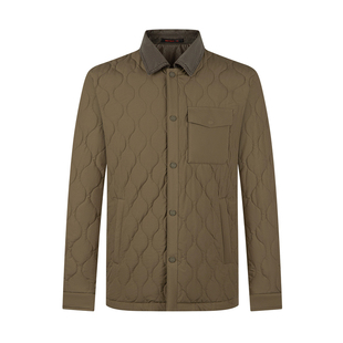 【灯芯绒撞色领】柒牌男装抗皱棉服2025秋冬新款男士休闲潮流外套