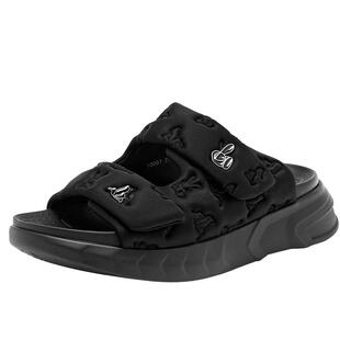 真美诗官方奥莱2024夏季双帮带波浪型厚底运动底拖鞋10007BT4