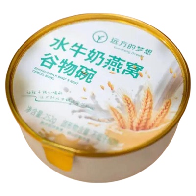 水牛奶燕窝粥谷物碗即食早餐粥