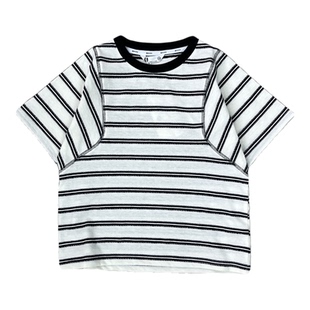 【重磅推出】儿童棉质短袖衫中大童条纹T恤男童半袖上衣女童体恤