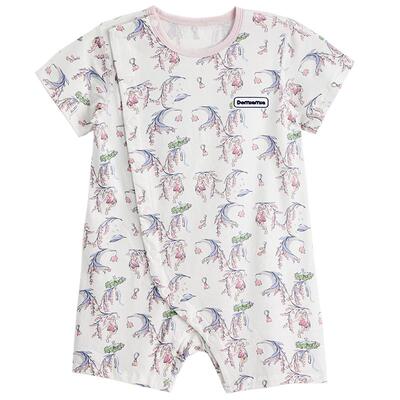 Domiamia宝宝短袖爬服新生儿衣服夏季薄款衣服儿童睡衣婴儿连体衣