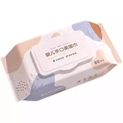 温和带盖珍珠纹婴儿手口湿巾