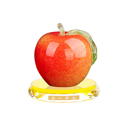 高档车载琉璃苹果香薰摆件