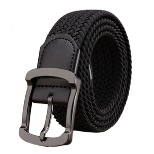 罗蒙尼龙战术夏季弹力编织免打孔腰带男女潮松紧军训帆布皮带裤带