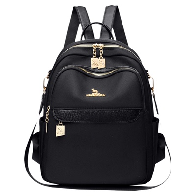 威森袋鼠洋气简约女士背包2025新款时尚高级牛津布双肩包学生书包