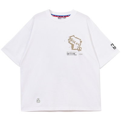 杰克琼斯男装NBA联名款秋季篮球舒适运动OVERSIZED短袖T恤