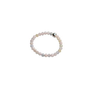 Ciel原创设计天然摩根石戒指关节戒指环尾戒粉嫩单身2mm极细切面