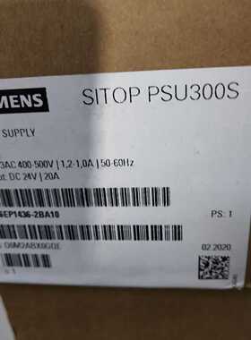 议价6EP1436-2BA10西门子SITOP电源模块PSU300S 20A 输出DC 24V/2