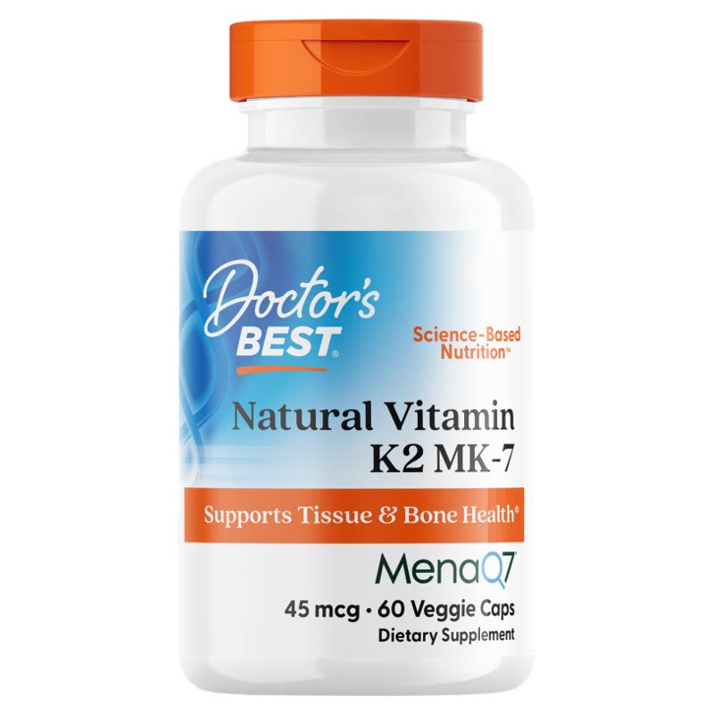 【达播】Doctor's Best多特倍斯维生素K2胶囊45mcg60粒3瓶