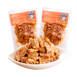 饿手货湖南平江香辣手撕豆干80g*2袋即食零食网红豆干辣条