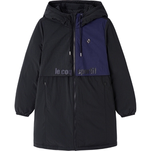 乐卡克法国公鸡秋冬女子中长款保暖时尚弹力宽松羽绒服外套