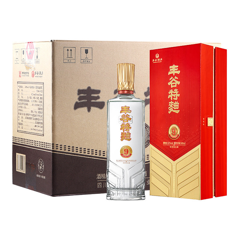 丰谷特曲9 52度浓香型白酒 固态法酿造 整箱500ml*6瓶