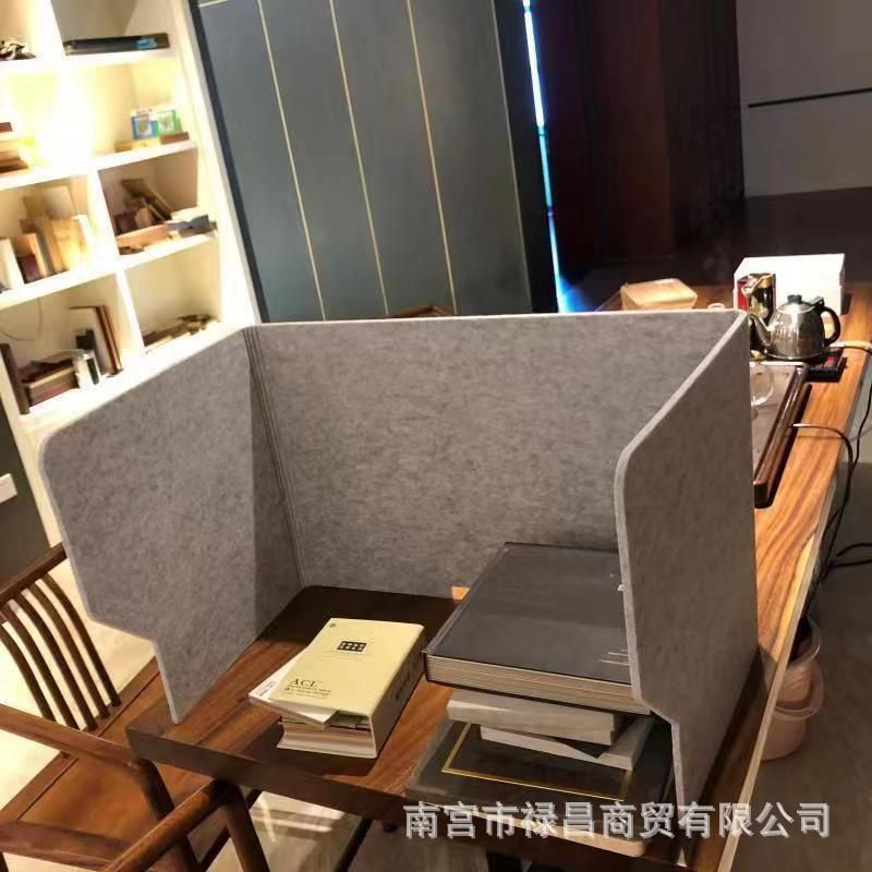 防飞沫办公桌面隔离挡板防偷窥挡板毛毡板学生桌面屏风隔断吸音板